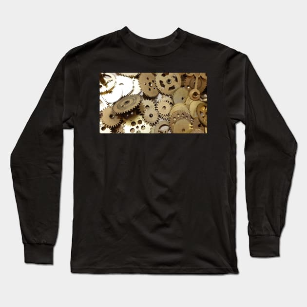 Steampunk, engineering, technology, time, clock, smart, mechanical, abstract, futuristic, gears Long Sleeve T-Shirt by grafinya